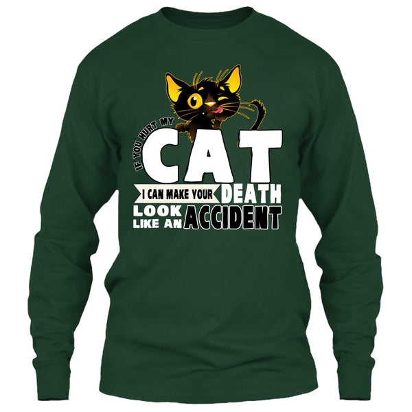 If You Hurt My Cat T Shirt, Coolest Cat Lover T Shirt