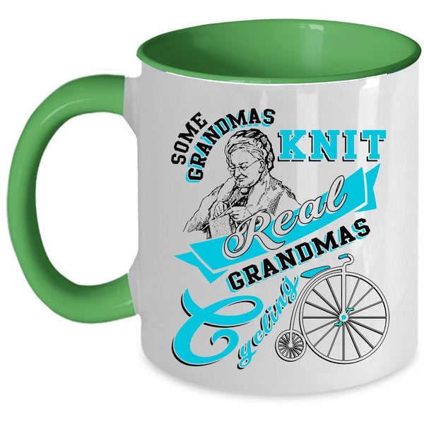 Cool Grandmas Coffee Mug, Real Grandmas Cycling Accent Mug