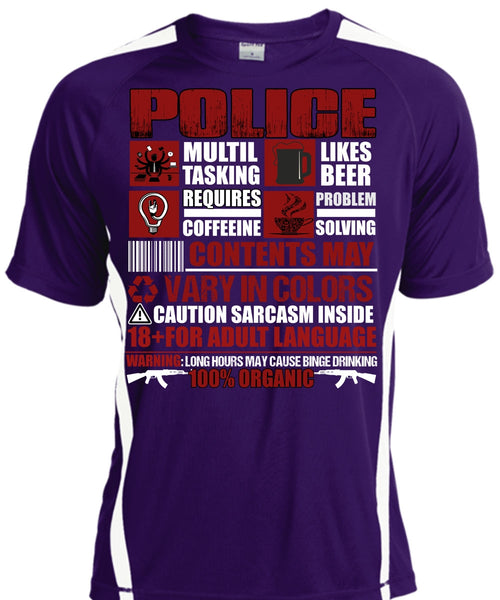 Police Multitasking T Shirt, Likes Beer T Shirt, Cool Shirt