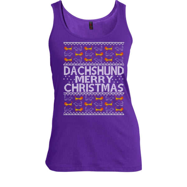 Dachshund Merry Christmas T Shirt, Coolest Dachshund Tank Top