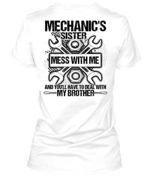 Mechanic's Sister T Shirt, I Love Mechanic T Shirt