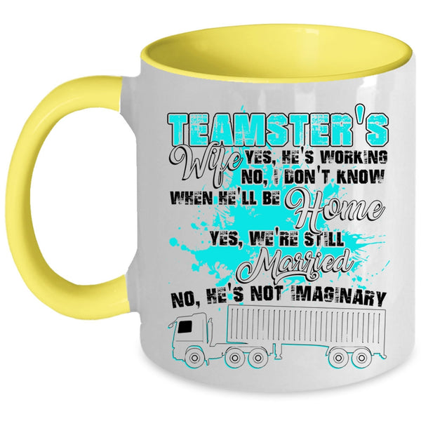 My Husband Coffee Mug, Teamster's Wife Accent Mug
