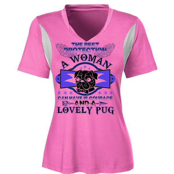 The Best Protection A Woman T Shirt, Lovely Pug T Shirt, Awesome T-Shirts