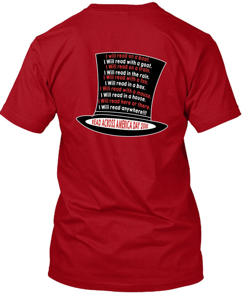 The Cat in the Hat T Shirt, I Will Read With A Goat T Shirt, Dr. Seuss T Shirt, I Will Read Here Or There T Shirt
