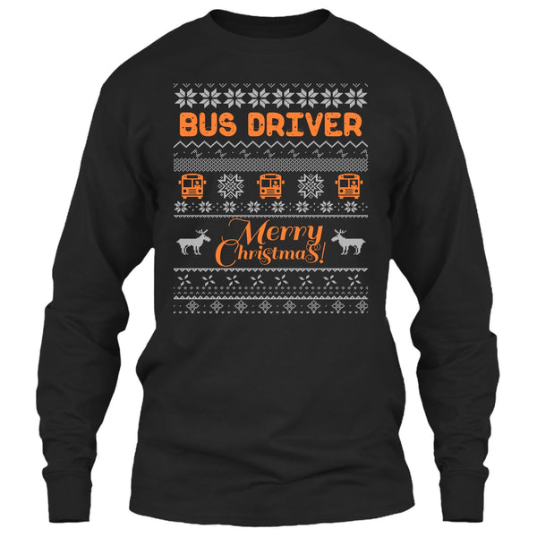 Bus Driver Merry Christmas T Shirt, Coolest Bus Driver T Shirt