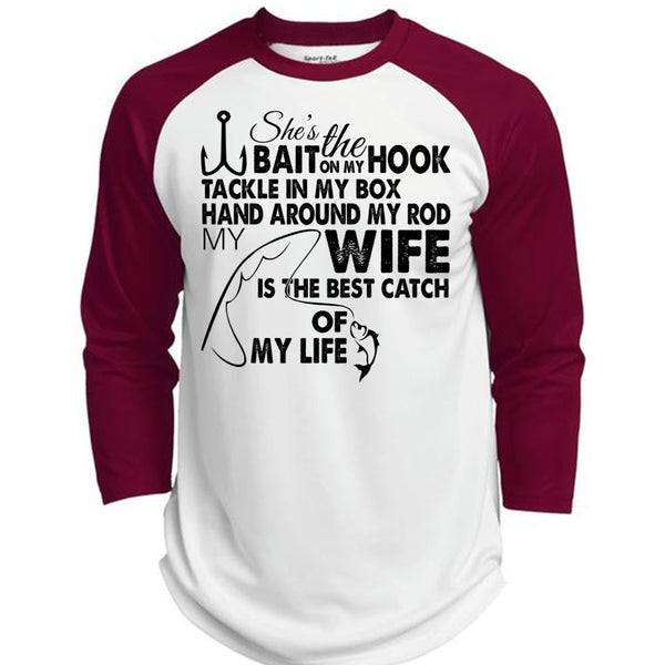 My Wife Is The Best Catch Of My Life T Shirt, Loving T Shirt  (Polyester Game Baseball Jersey)