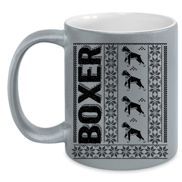Christmas Gift For Daughter Coffee Mug, Cute Boxer Accent Mug
