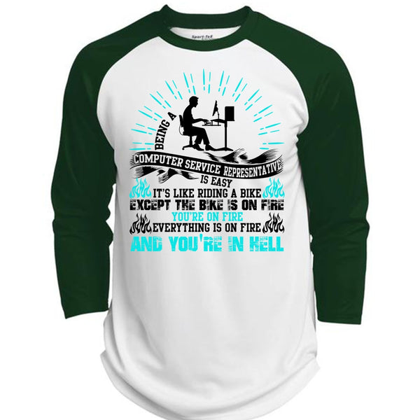 Being A Computer Service T Shirt, I Love Programmer T Shirt, Awesome T-Shirts  (Polyester Game Baseball Jersey)