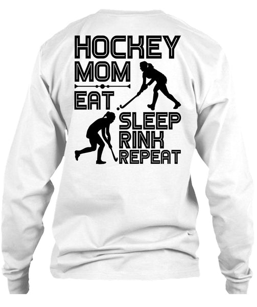 Hockey Mom Eat Sleep Rink Repeat T Shirt, I Love Hockey T Shirt