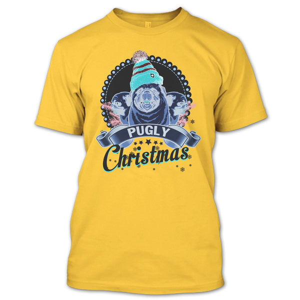 Pugly Christmas T Shirt, Coolest Merry Christmas T Shirt