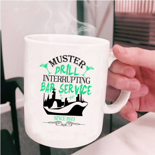 Cute Coffee Mug, Muster Drill Interrupting Bar Service Cup