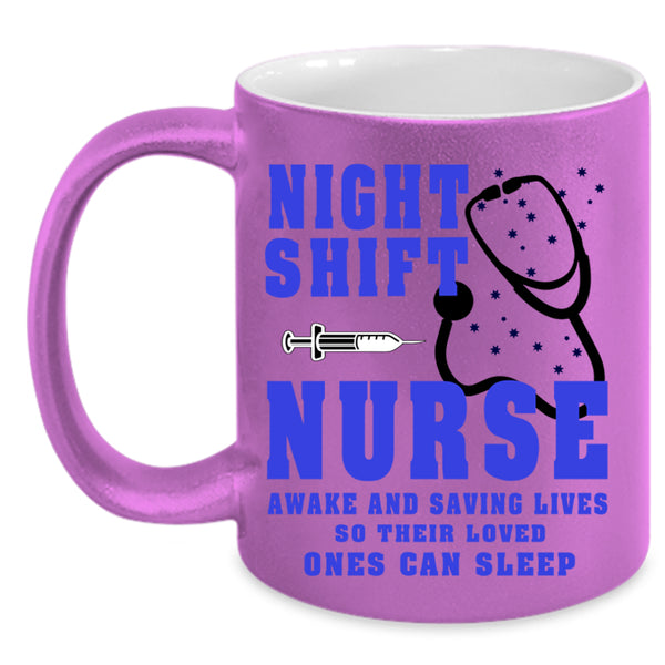 Cute Nurses Coffee Mug, Night Shift Nurse Accent Mug