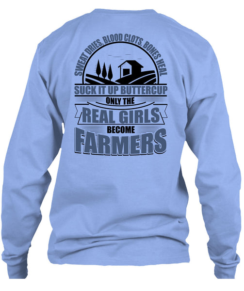 Real Girls Become Farmers T Shirt, I Love Farming T Shirt