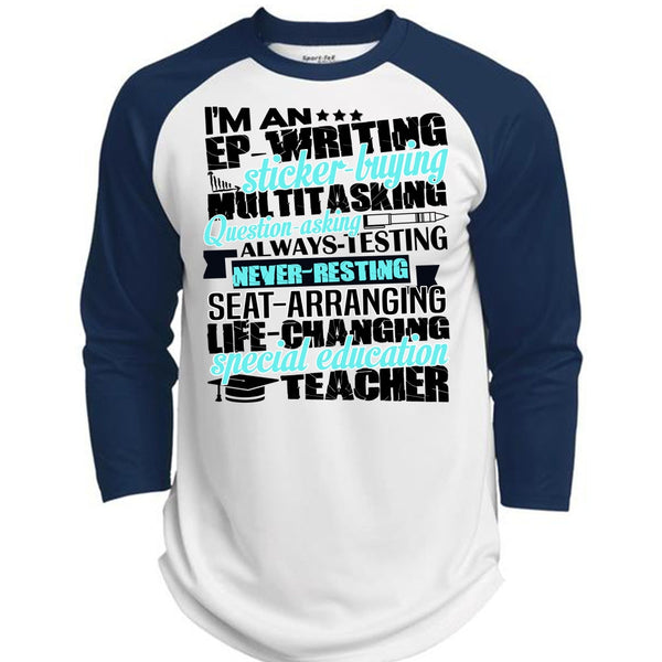 Special Education Teacher T Shirt, I Love Teaching T Shirt, Awesome T-Shirts  (Polyester Game Baseball Jersey)