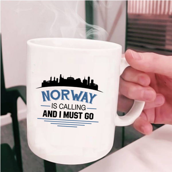 Cool Norway Coffee Mug, Norway Is Caling And I Must go Cup