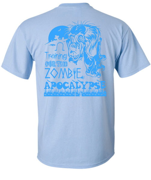 Training For The Zombie Apocalypse T Shirt, Wait For Halloween T Shirt