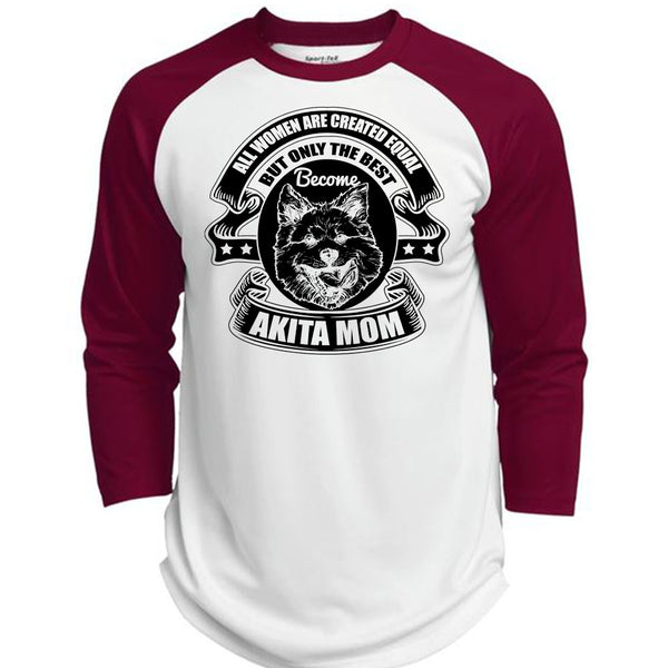 Become Akita Mom T Shirt, I Love Akita T Shirt, Awesome T-Shirts  (Polyester Game Baseball Jersey)
