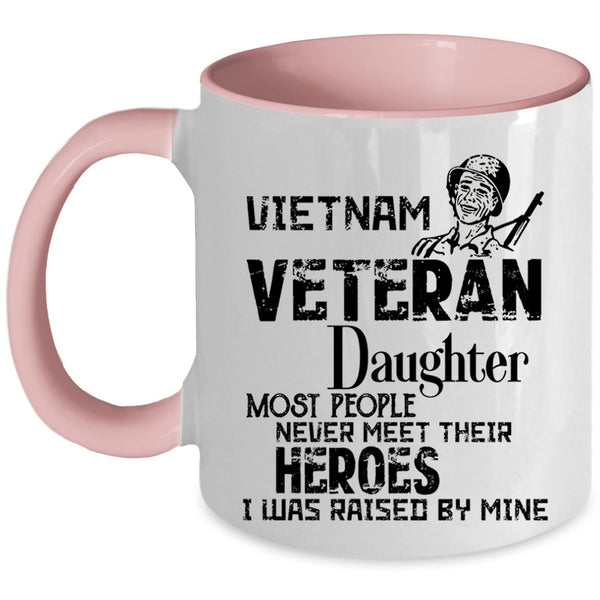 Cool Veteran's Daughter Coffee Mug, Vietnam Veteran Daughter Accent Mug