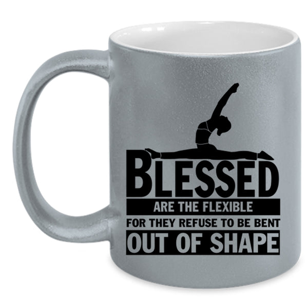Cool Yoga Coffee Mug, Blessed Are The Flexible Accent Mug