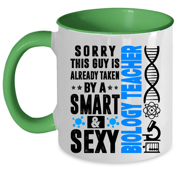 Awesome Husband Coffee Mug, Taken By A Smart Biology Teacher Accent Mug
