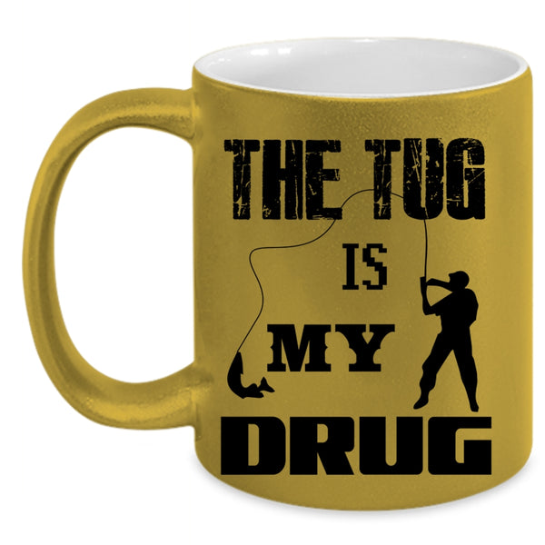 Funny Gift For Fisher Coffee Mug, I Love Fishing Accent Mug