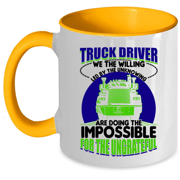 Cute Gift For Truck Driver Coffee Mug, Truck Driver Accent Mug