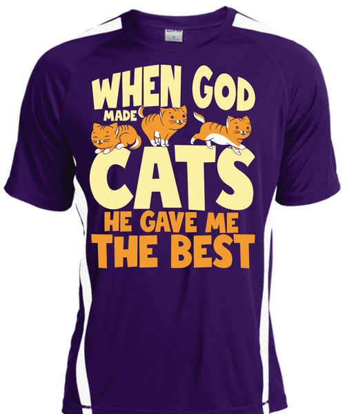 When God Made Cats T Shirt, He Gave Me The Best T Shirt, Cool Shirt