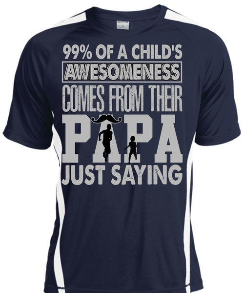 Their Papa Just Saying T Shirt, Child's Awesomeness T Shirt, Cool Shirt