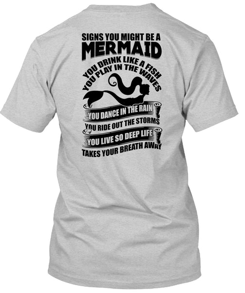 Signs You Might Be A Mermaid T Shirt, I Love Fishing T Shirt