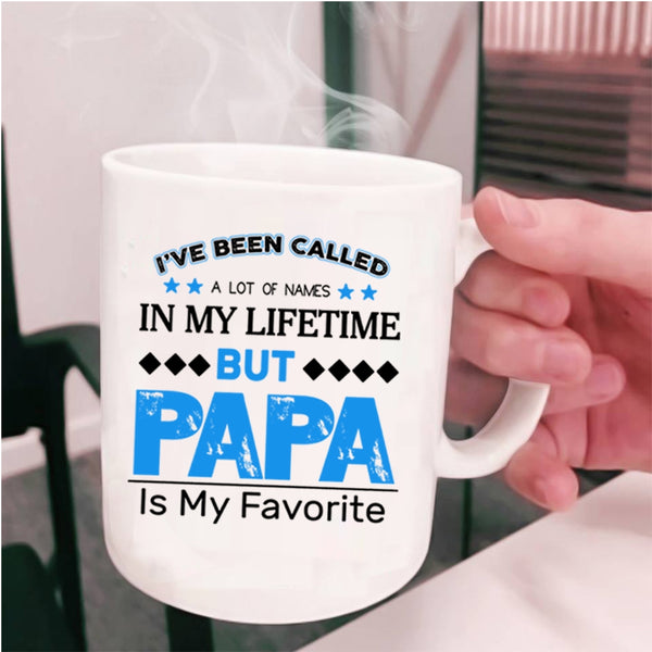 Cool Papa Coffee Mug, Papa Is My Favorite Name Cup