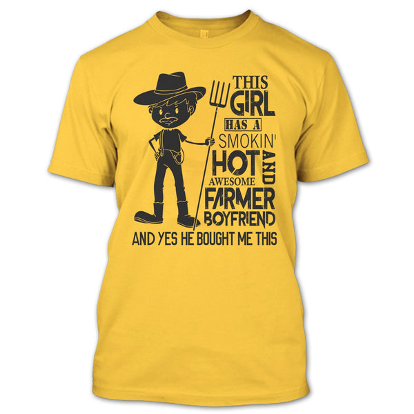 Awesome Farmer Boyfriend T Shirt, Gift Farmer T Shirt