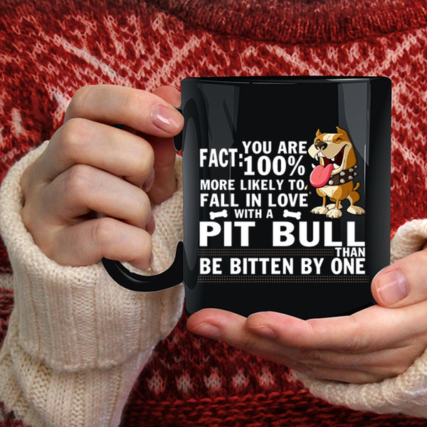 Fall In Love With A Pit Bull Coffee Mug, Cute Pitbull Lover Coffee Cup