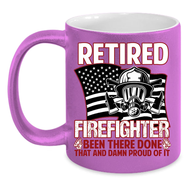Retired Firefighter Coffee Mug, Cool Gift For Grandpas Coffee Cup