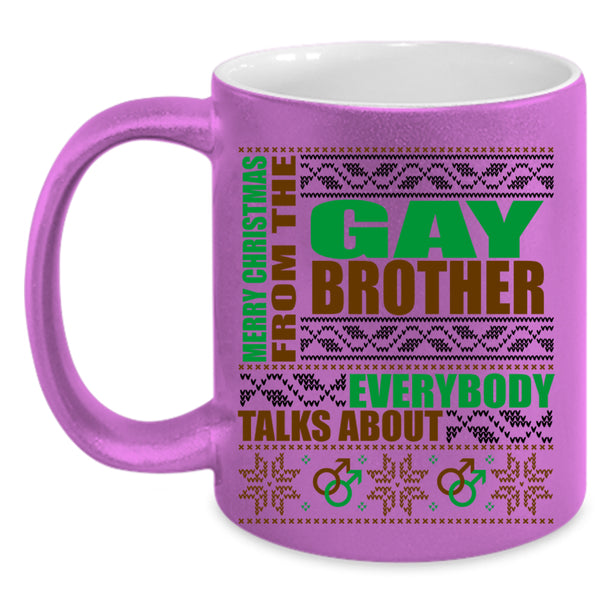 Cute Coffee Mug, Merry Christmas From The Gay Brother Accent Mug