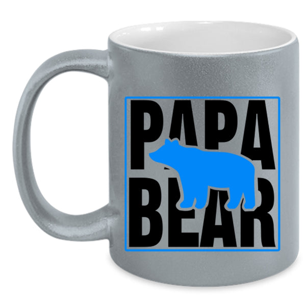 Funny Gift For Dad Coffee Mug, Papa Bear Accent Mug