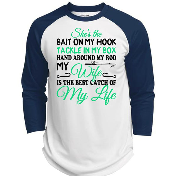My Wife Is The Best Catch Of My Life T Shirt, Family T Shirt  (Polyester Game Baseball Jersey)