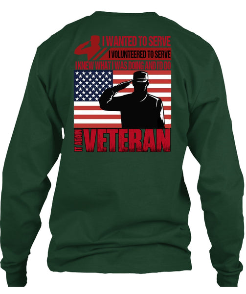 It Again Veteran T Shirt, I Wanted To Serve T Shirt