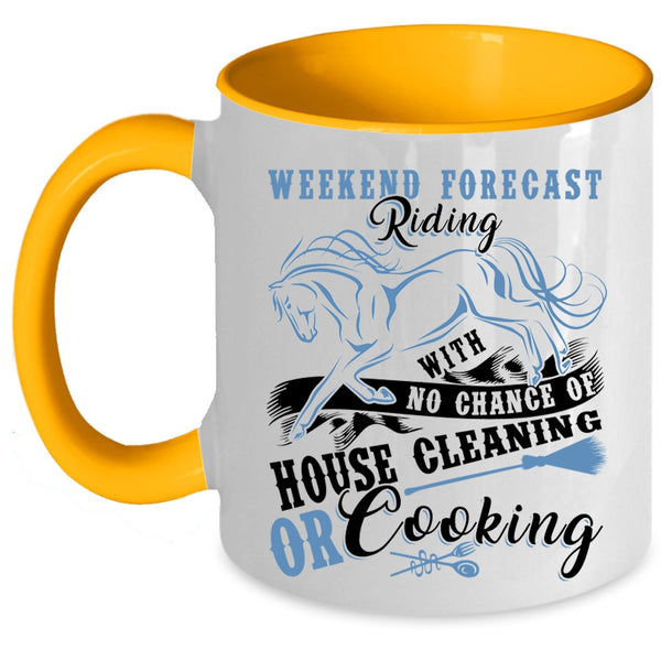 Awesome Equestrians Coffee Mug, Weekend Forecast Riding Accent Mug