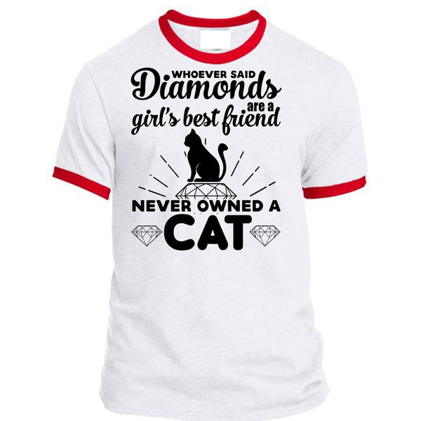 Diamonds Are A Girl's Best Friend Never Owned A Cat T Shirt, Favorite T Shirt