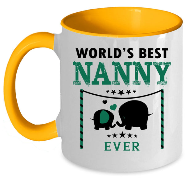 I Love My Nanny Coffee Mug, World's Best Nanny Ever Accent Mug