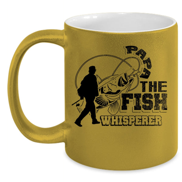 Cool Fishing Dad Coffee Mug, Papa Accent Mug