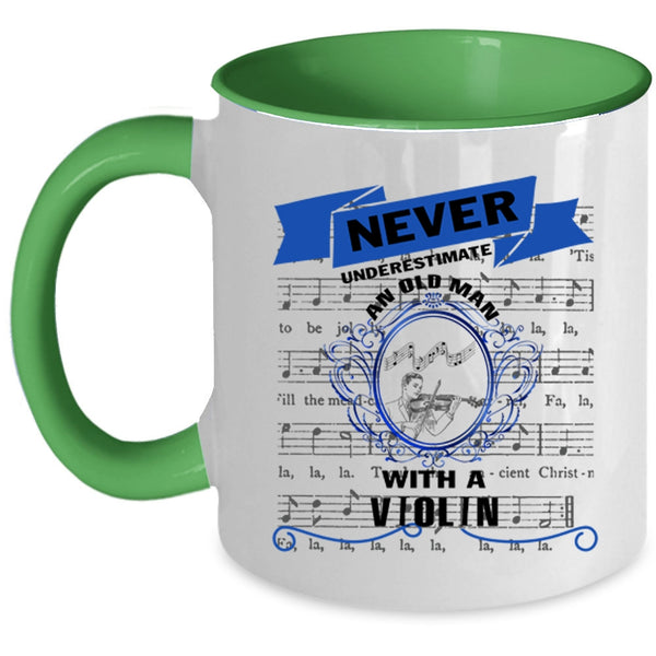 Cool Grandfather Coffee Mug, An Old Man With A Violin Accent Mug