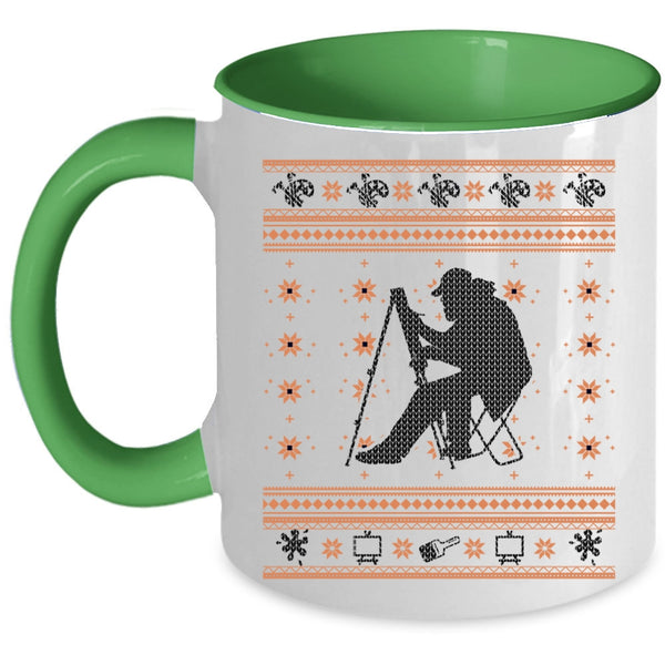 Cool Ugly Christmas Coffee Mug, Painter Accent Mug