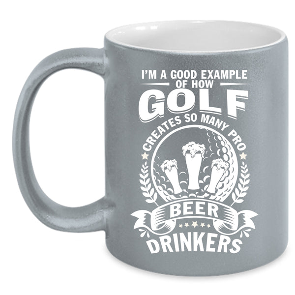 Golf Coffee Mug, Pro Beer Drinkers Coffee Cup