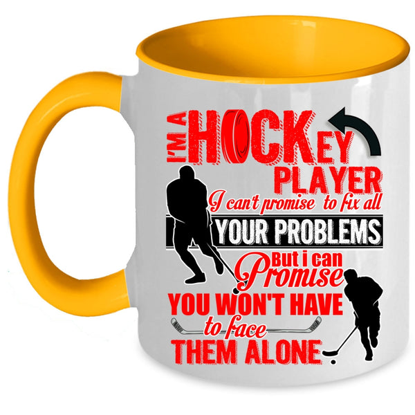 Cute Hockey Player Coffee Mug, I'm A Hockey Player Accent Mug