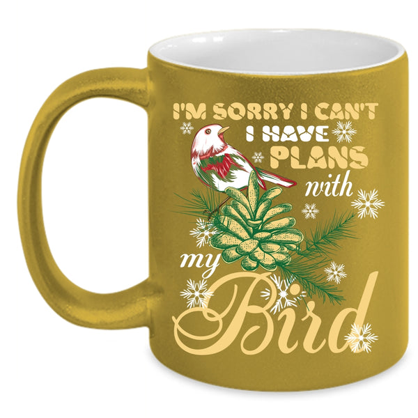 I Have Plans With My Bird Coffee Mug, Cute Bird Coffee Cup