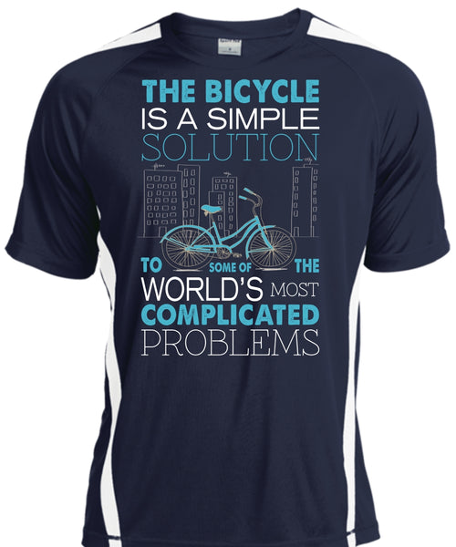 The Bicycle Is A Simple Solution T Shirt, The World's Most Complicated Problems T Shirt