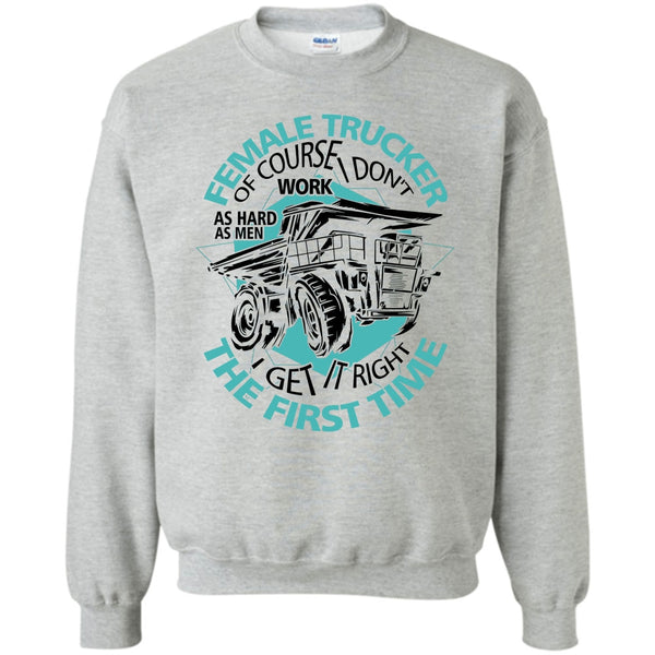 Coolest Female Trucker T Shirt, Female Trucker Sweatshirt