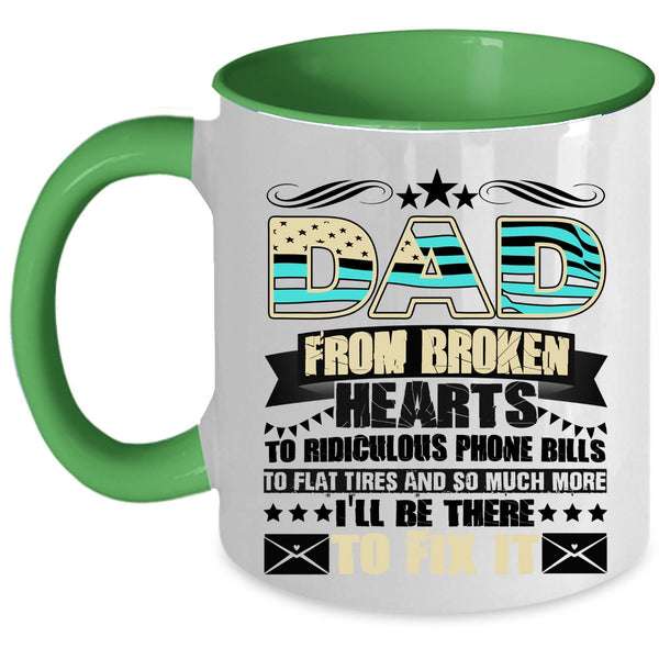 Awesome Father Coffee Mug, Dad From Broken Hearts Accent Mug