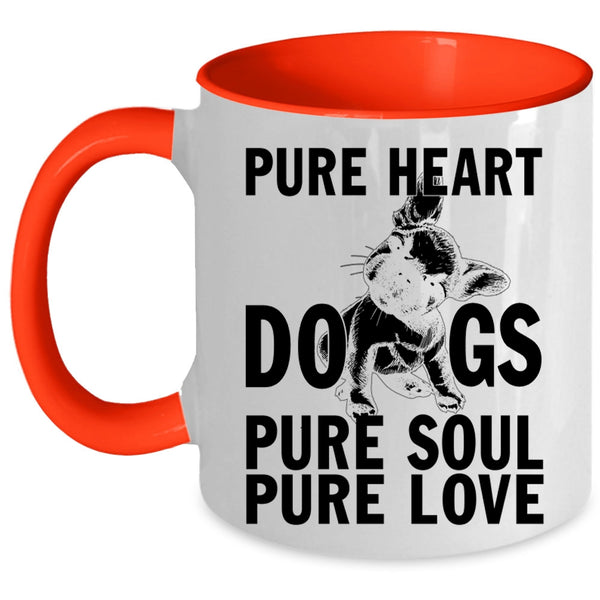 Pure Soul Pure Love Coffee Mug, Pure Heart Dogs Accent Mug